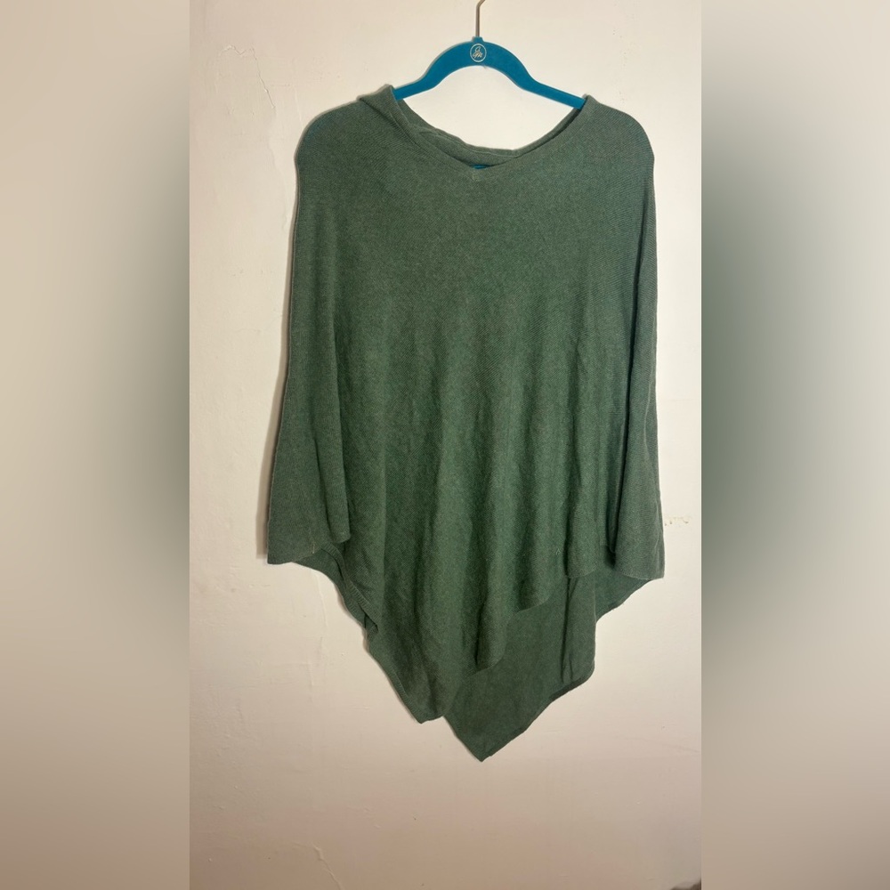 Cashmere Chic Olive Women's Poncho